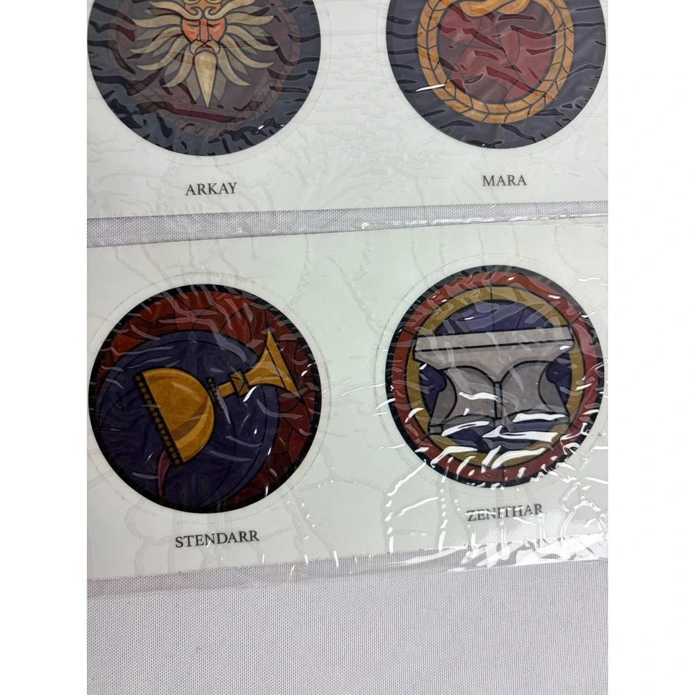 Elder Scrolls V Skyrim Nine Divines Stained Glass Window Clings Decal Set 3in
